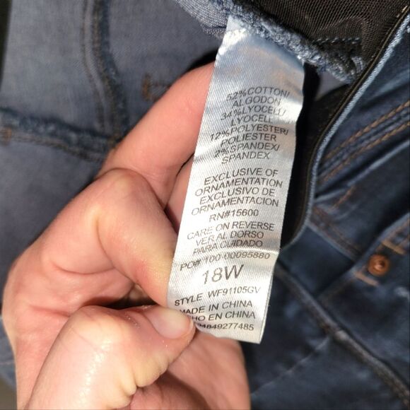 Democracy Ab Technology Skinny Distressed Jeans 18W - Picture 5 of 9